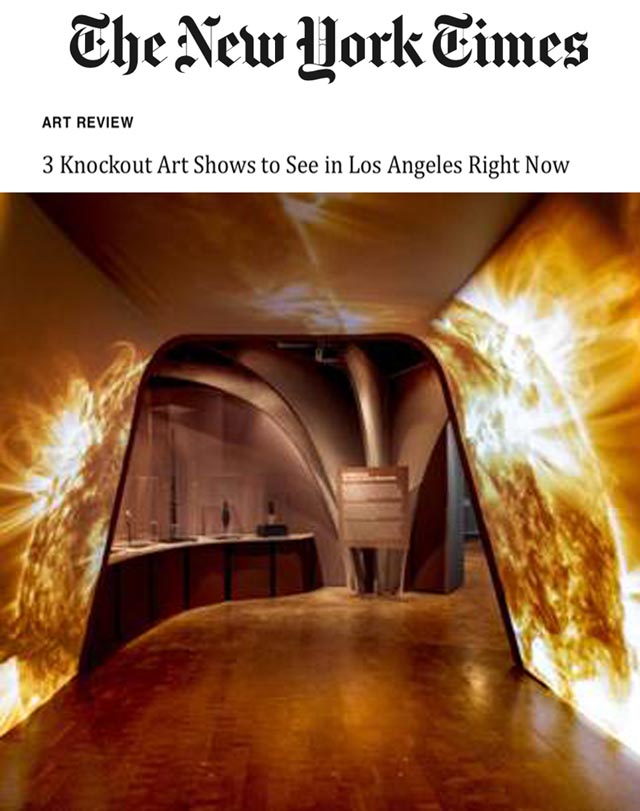 3 Knockout Art Shows to see in Los Angeles Right now - By Holland Cotter - New York Times, Critic's Pick, August 16, 2018 3 Knockout Art Shows to see in Los Angeles Right now - By Holland Cotter - New York Times, Critic's Pick, August 16, 2018