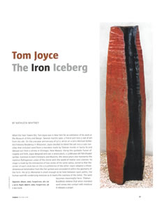 om Joyce The Iron Iceberg, Sculpture Magazine, Kathleen Whitney om Joyce The Iron Iceberg, Sculpture Magazine, Kathleen Whitney