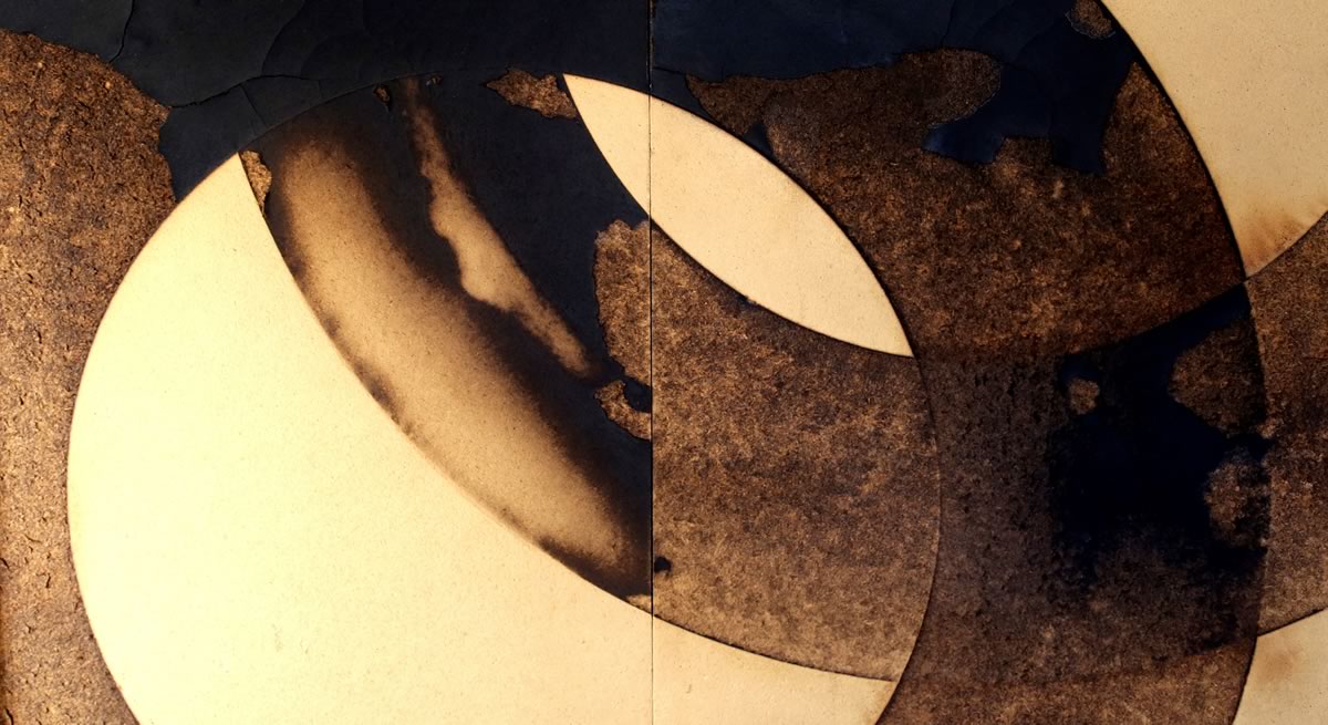 Penumbra, Penumbra XII, 2005. Charred wood fiber drawing. Copyright &copy; Tom Joyce Studio.